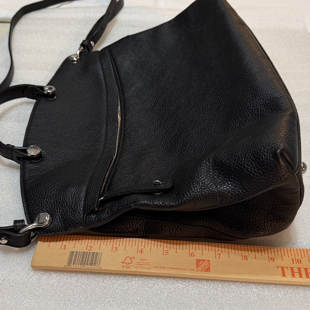 Furla Piper Dome Black Leather Shoulder Bag Top Handle - Picture 8 of 12